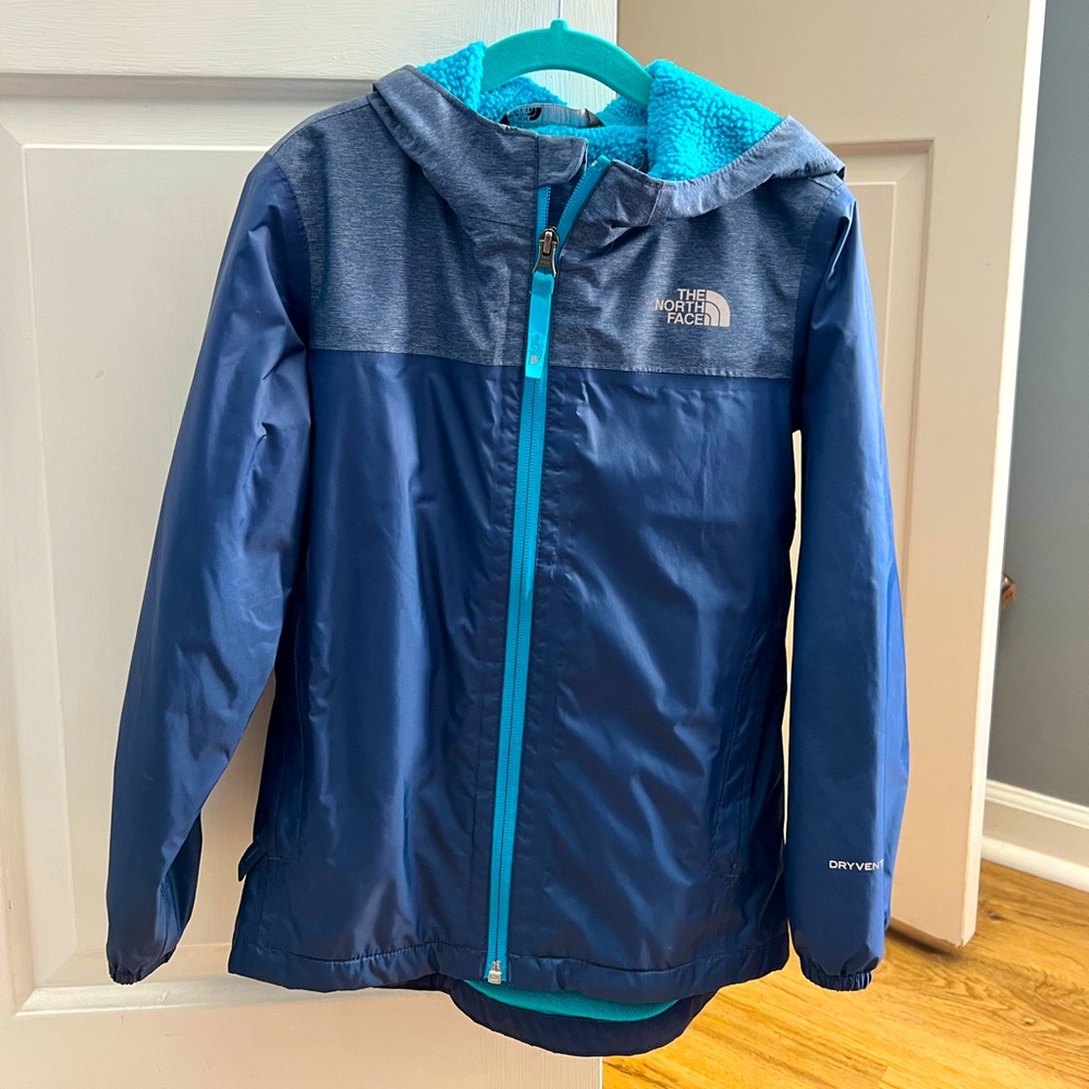 Kids size 6 North Face jacket with hood